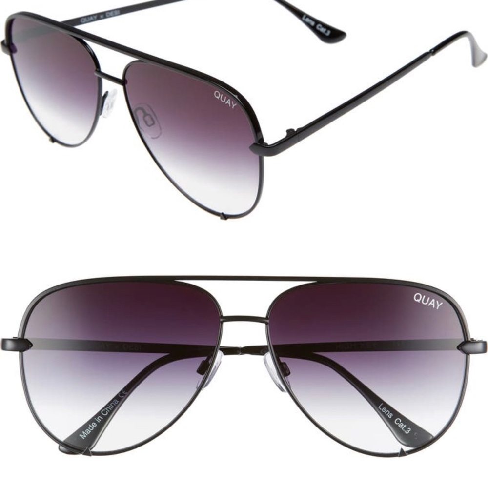 Quay High Key Desi Perkins Aviator Sunglasses
